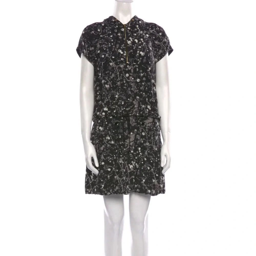 Tory Burch Black White Pullover Hooded Active Dress Women’s 2 Lounge